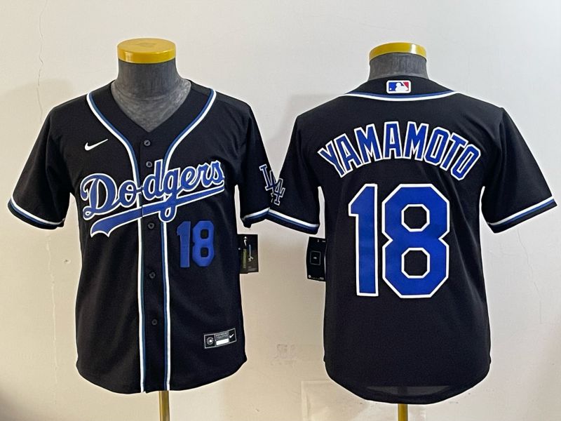 Women Nike 2026 Los Angeles Dodgers #18 Yamamoto Black Game MLB Jersey 076
